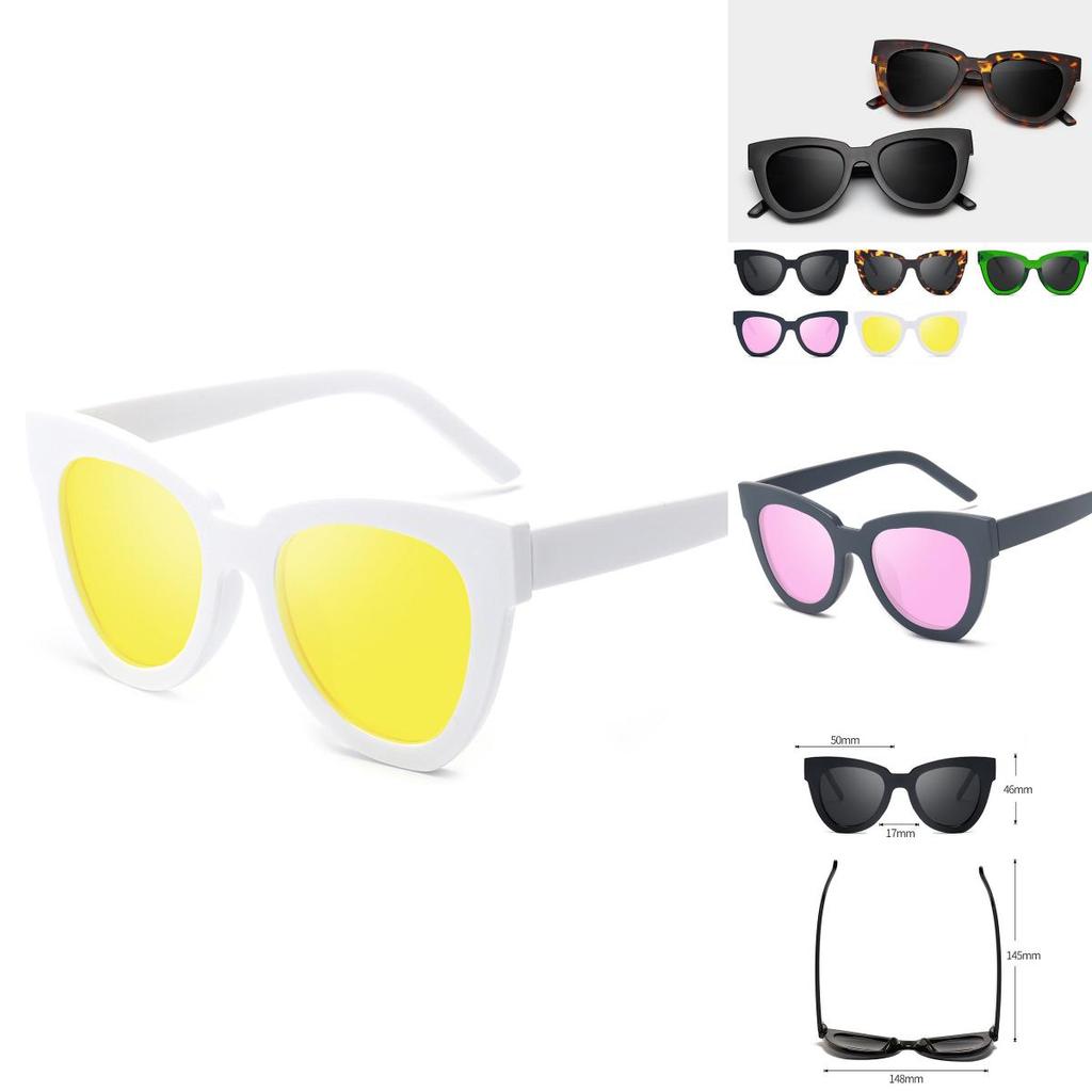High-quality Women Lady Retro Cat Eye Sunglasses Square Frame Eyeglass Shades