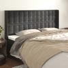 vidaXL Headboard with Ears Dark Grey 203x16x118/128 Cm Velvet