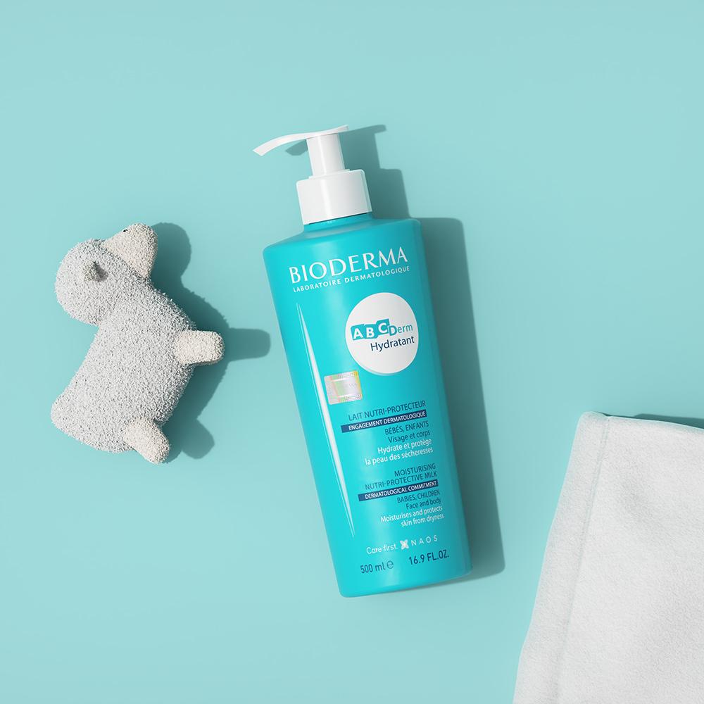 [Bioderma] Baby Body Wash & Cream Set (ABCDerm Gel Moussant 1L + Hydratant 500ml)