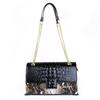 Agent Damen Tasche Quadratische Tasche Rinds Lackleder Schlangenmuster Damen Umhängetasche Krokodil Handtasche