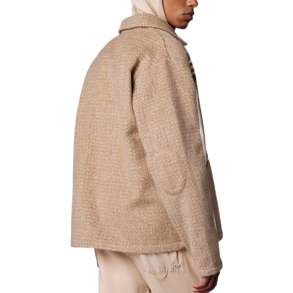 Adidas Originals Trefoil Logo Zip-Up Collared Jacket Men Jackets Brown IB3424