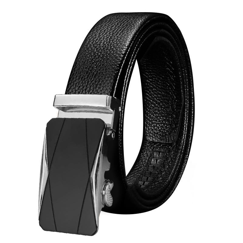

Новый мужской ремень высокого класса с автоматической пряжкой, ремень из натуральной кожи, для среднего и молодого возраста, для делового повседневного стиля, для брюк 130cm
