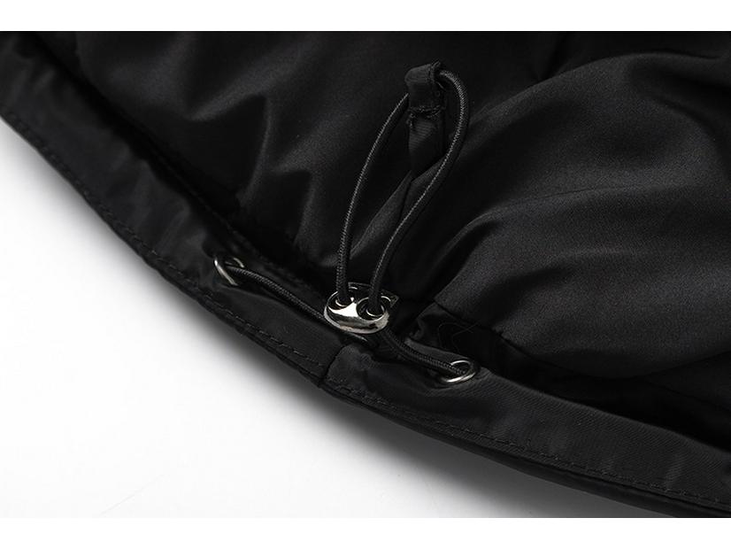 CrossTrapstar Men's Hooded Winter Jacket with Back Embroidery - American Street Loose Fit Hip Hop Style Cotton Coat