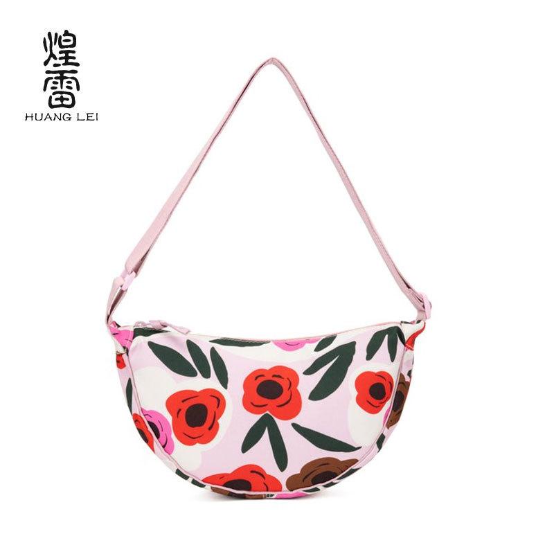 New women's bag versatile fashion design printed dumpling bag shoulder bag ultra-light dumpling bag leisure bag women's satchel