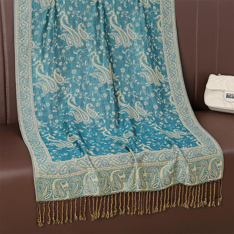 24Color Luxury Bohemian Style Shawl Women Scarf Jacquard Paisley Pattern Designer Lady Muslim Hijab Pashmina