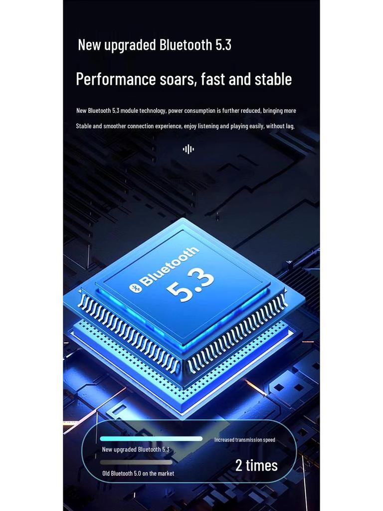 Premium Noise-Cancelling Bluetooth Earphones with Long Battery Life, Compatible with Android, Xiaomi, Apple