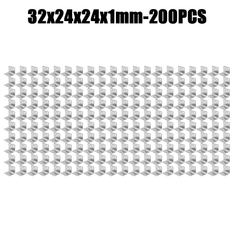 Stainless Steel Right Angle Bracket L Shape Corner Brace Furniture Reinforcement for Table Chair Cabinet Metal Hardware