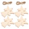 20Pcs Blank Wooden Angel Ornaments for DIY Projects Christmas Wedding Birthday Decorations 10.5x9cm Wood Ornaments