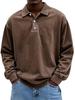 Autumn/Winter Men's Stylish Long-Sleeve Button-Down Polo Shirt with Collar