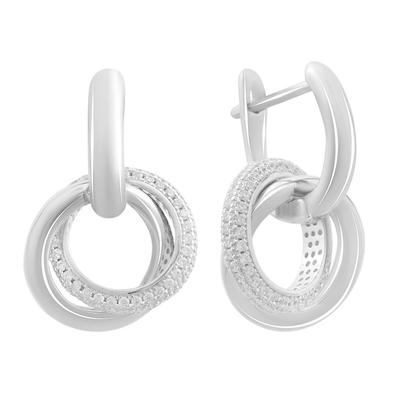 Silver Earrings with Cubic Zirkonia (2187042)