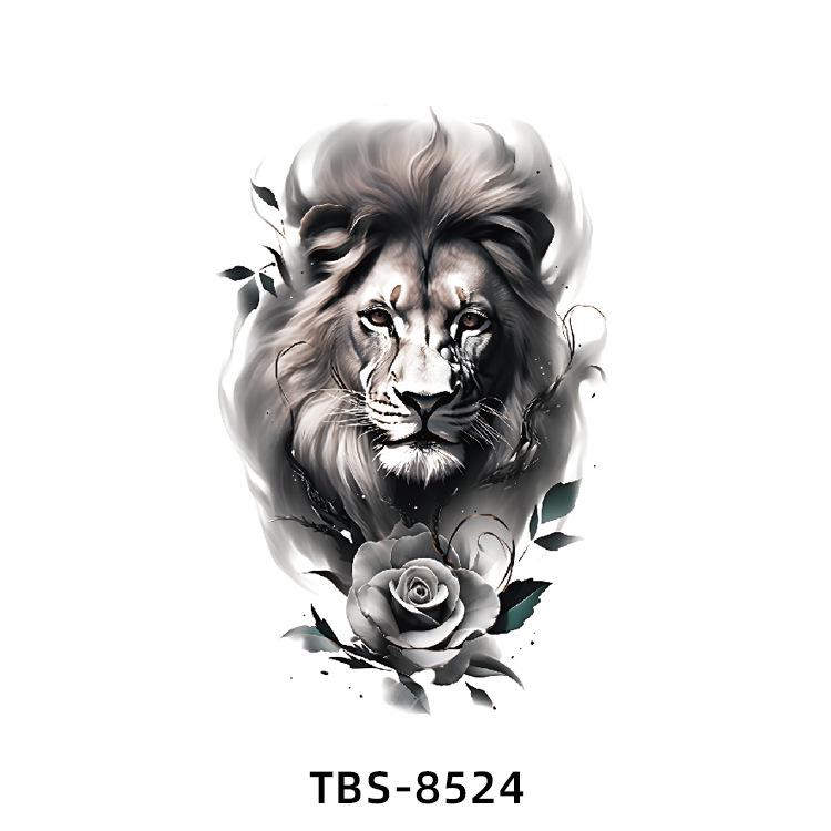 Realistiska Djurtotem Tatuering Klistermärken: Drake, Fenix, Tiger, Varg