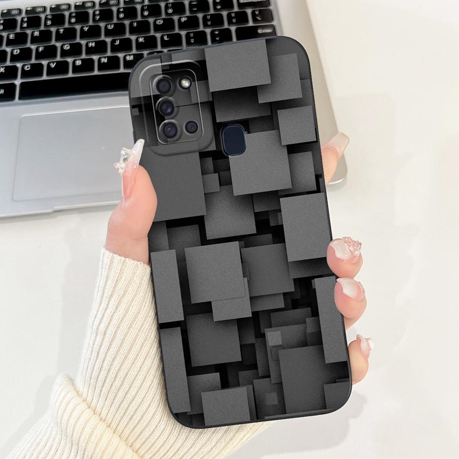 For Samsung Galaxy A21s Case SM-A217F New Fashion Cartoon Painted Cover Shockproof Phone Case For Samsung A21s A 21 s Soft Shell