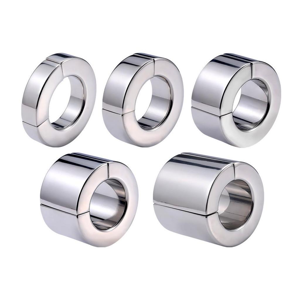 Stainless Steel Magnetic Penis Weight Ring - Adult Erotic Restraint Toy