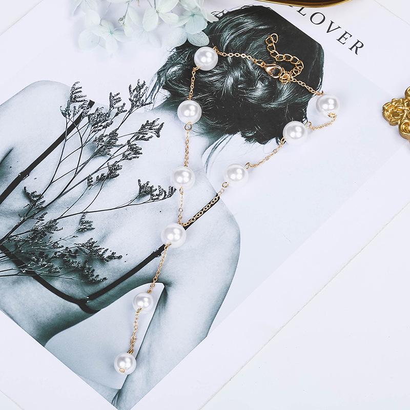 Korean Fashion Pearl Pendant Tassel Choker – Gentle Temperament Style, Short Women's Necklace (N155)