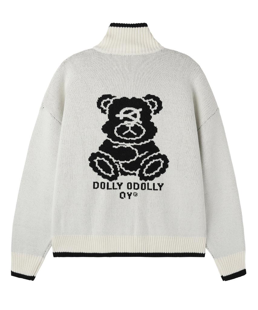 Opeunyadeu(Owai) Dolly Knit Zip Up - White