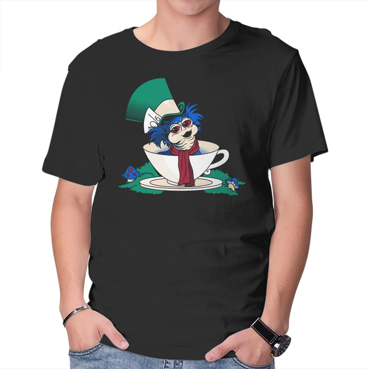 Unisex Crew Neck T-Shirt A Nice Cup of Tea Graphic Short Sleeve Casual Tee L