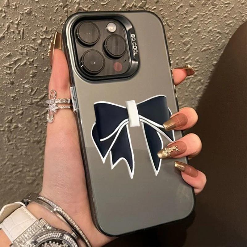 Luxury Silk Bow Glitter IMD Case for  POCO X6 X5 F6 F5 M6 Pro Mi 13T 12T 11T 14 13 12 11 Lite 5G NE 14T Pro Cover Cases