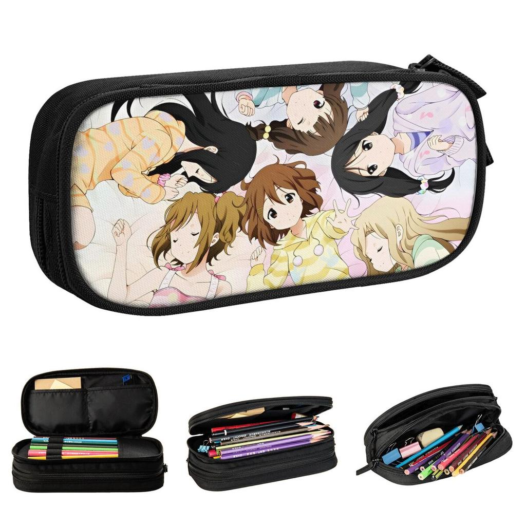 K-On Anime Pencil Cases Yui Mio Ritsu Ui Azusa Pen Bag Kids Big Capacity Students School Gifts Pencilcases