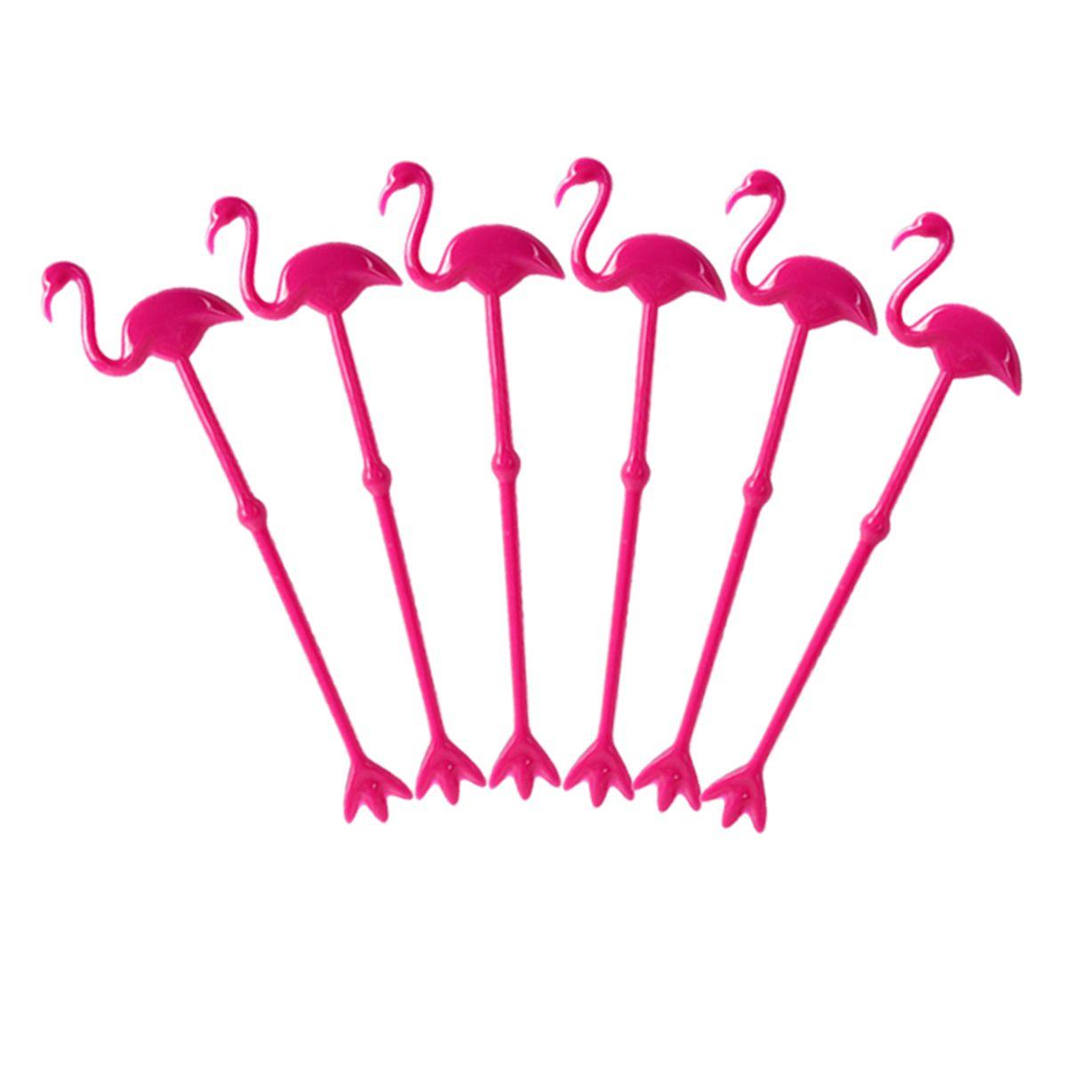 

Flamingo Cactus Hawaiian Tropical Plastic Swizzle Sticks Coffee Stirrer Cocktail Tool Mixing Sticks D