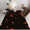 Halloween Pumpkin and Horror Ghost Printed Carpet Terrifying Smiles and Bats Living Room Bedroom Carpet Washroom Floor Mat