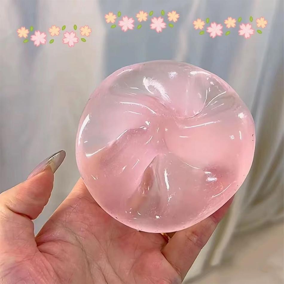 Blue Strawberry Maltose Squishy Toys Anti Stress Fidgets Soft Simulated Transparent Maltose Slow-Rebound Decompression Toy