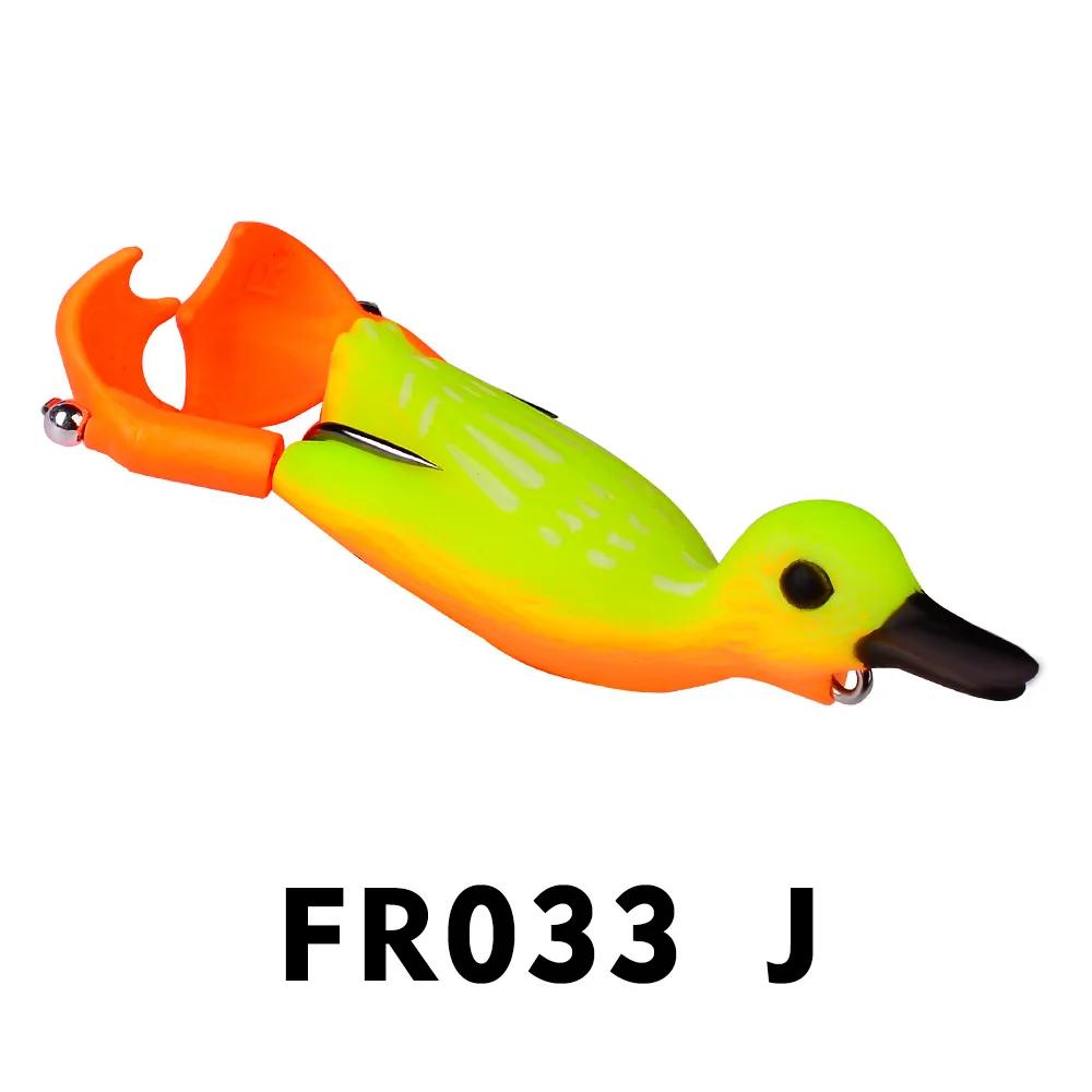 10 Color Floating Duck 9cm Rotating Webbed Road Sub Bait 11g Rotating Tractor Fish Bait Torpedo Frog Biomimetic Bait Lure