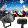 Christmas Snowflake Projecton Light Dynamic White Snow Projecton Atmosphere Lamp for Home Party New Year DIY Festival Decoration