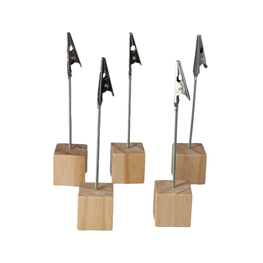 Message Memo Wooden Base Party Supplies Memo Clip Card Holder Photo Paper Clamp Bedside Ornaments