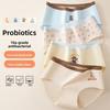 Girl In The Spring and Autumn and Lovely Cartoon Bear Cotton Probiotics Fork Briefs