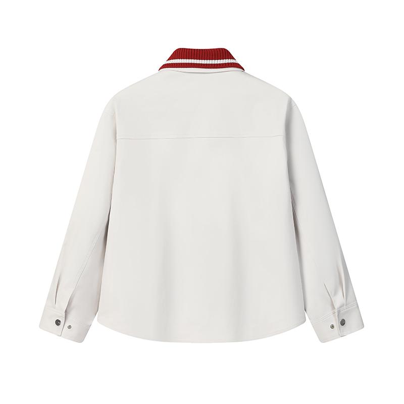 FILA CNY Ready To Take Off Spring Fashion Simple Classic Retro Casual Versatile Comfortable Loose Fit Polo Jacket Women jackets F11W619710FGY