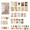 83Pcs Retro DIY Decoration Material Pack (Stickers + Material Paper), Vintage Floral/Clock Pattern, for Journal Scrapbooking