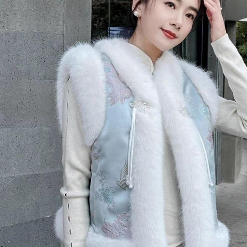 Autumn and winter new imitation fox fur vest jacket light fashion vest vest vest
