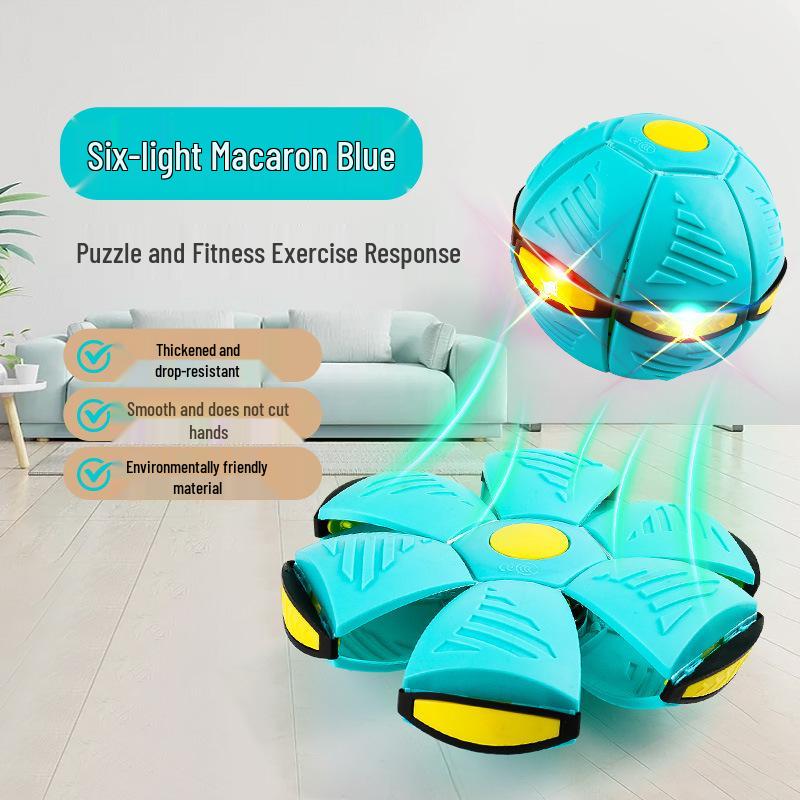 Self-Entertainment Elastic Dog Toy: Magic Flying Saucer, Deformable Foot-Stomping Ball, Educational Outdoor Sports Toy.