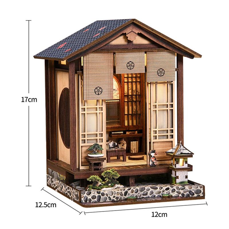 DIY Wooden DollHouses Book Nook Shelf Insert Kits Miniature Model Kits The Alley Waiting For The Cat Bookend For Friends Gifts
