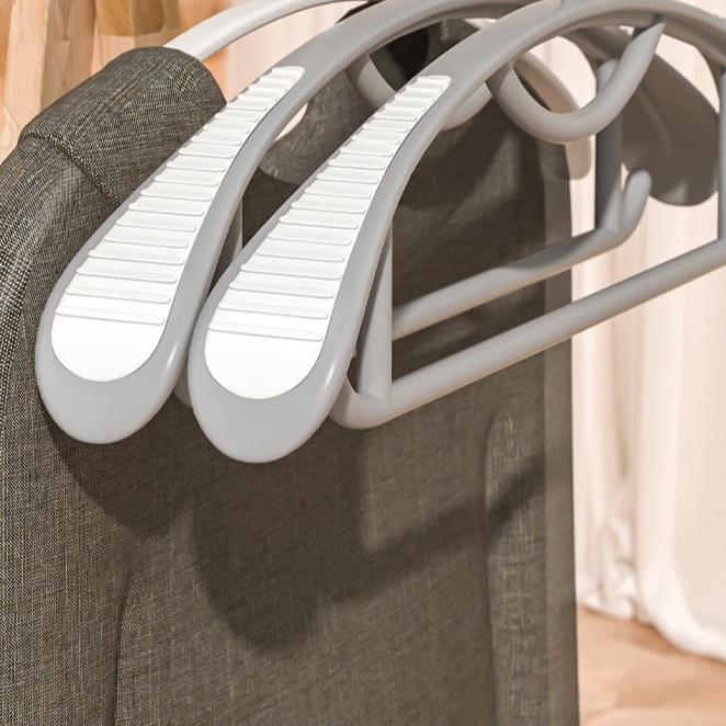 1 buc umeraș antiderapant de uz casnic, gros și lat, din plastic, uscător de haine, folosit pentru agățarea hainelor