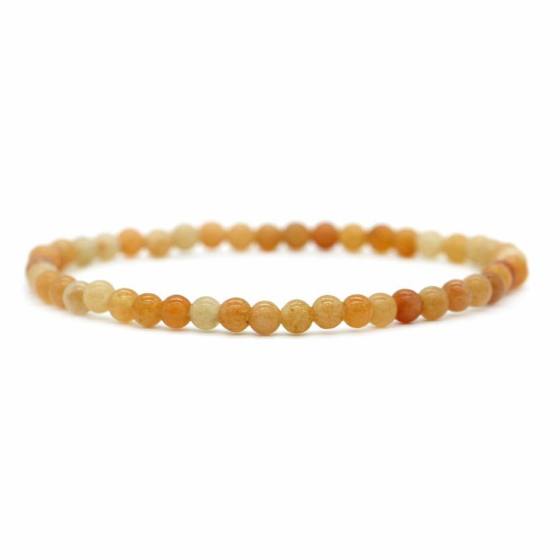 Fresh Style 4MM Agate Tiger's Eye & Volcanic Rock Beaded Bracelet