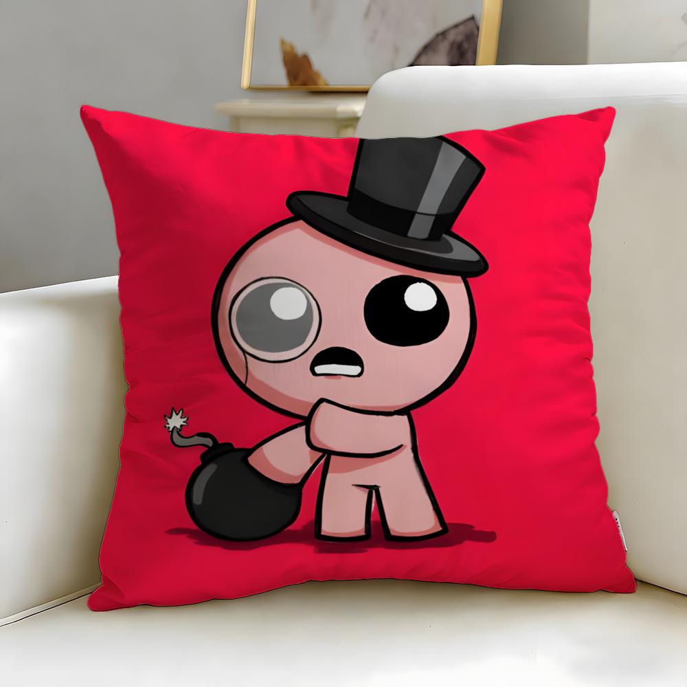 Trendy TThe Binding of Isaacable Cushion Cover Soft EasyWash Pillow Case Versatile for Couch Bed Travel and Office