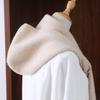 Wool Knitted Hooded Scarf Warm Winter Thickened Shawl for Women Soft Fake Collar Multifunctional Neck Warmer Solid Fashion Scarf