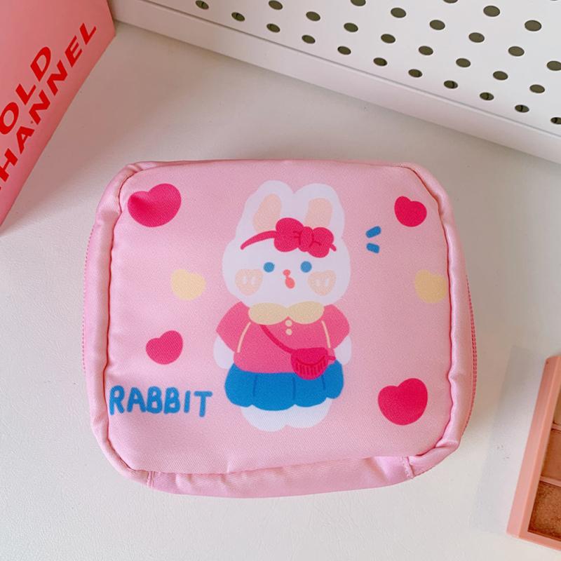 Girls Sanitary Napkin Storage Bag Portable Large-capacity Key Headphone Carrying Bag Coin Purse