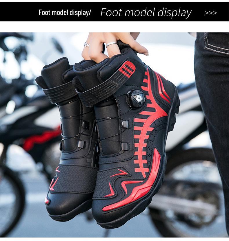 Stivali da Moto Off-road per Tutte le Stagioni: Scarpe da equitazione resistenti all'usura, traspiranti e ammortizzanti per uomo e donna