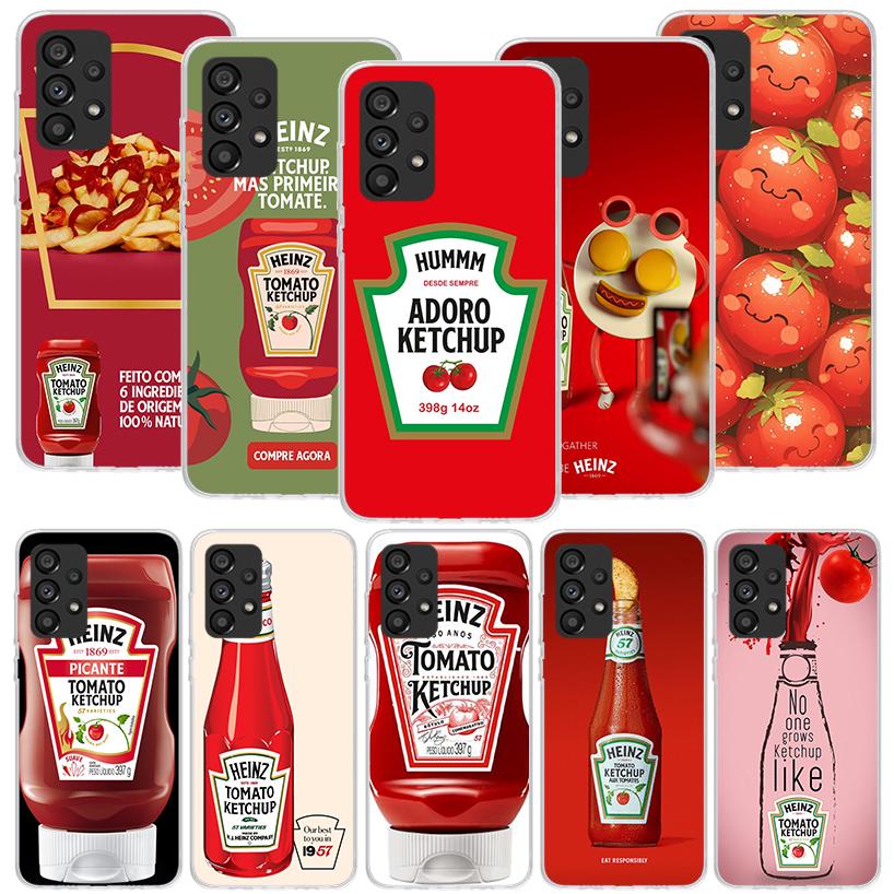 Lamb Heinz Tomato Ketchup Phone Case For Samsung Galaxy A17 A16 A14 A15 A13 A57 A56 A54 A55 A53 A37 A36 A34 A35 A33 A26 A24 A25