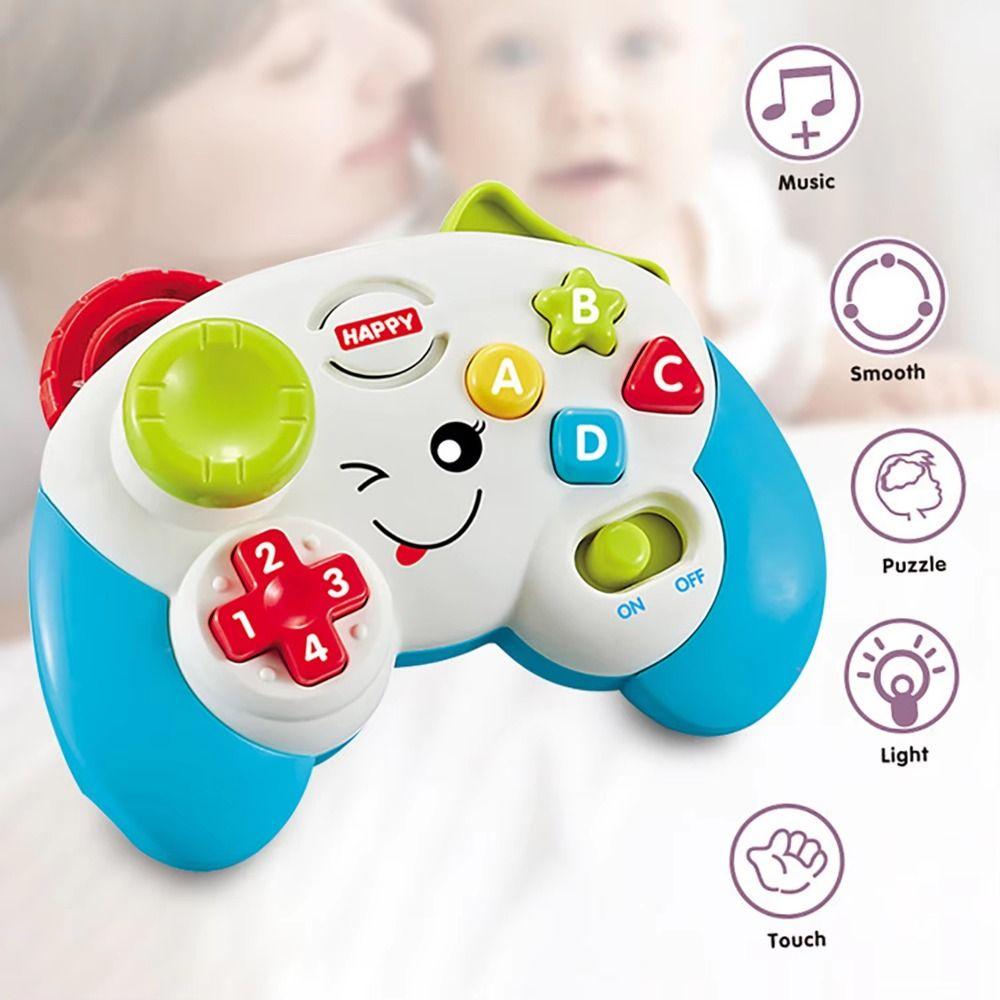 Playable Game Handle Model Lighting Handheld Game Music Toys Colorful Game Machine Toy Kid's Toy