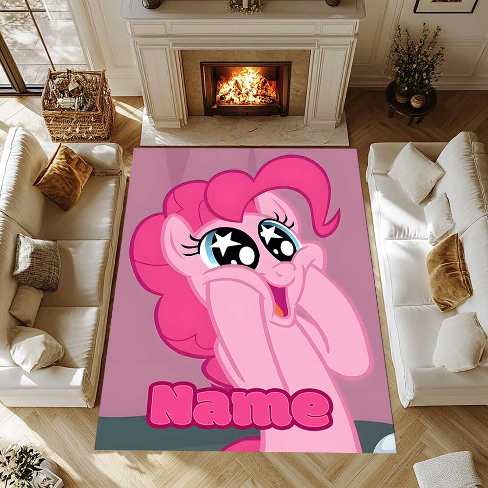 Little Pony (18) Customize your name rug, office chair cushion, home bedroom living room gift.