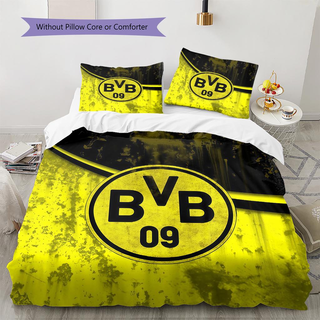 Borussia Dortmund  Set Copripiumino con Fantasia  Decorazione per la Casa  Regalo (1 * copripiumino + 2 * federe senza imbottitura)