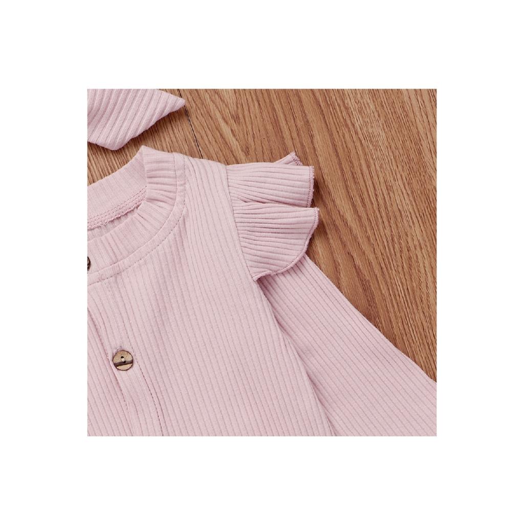 Kombinezon dla niemowląt z długim rękawem i knotem, wykonany w 100% z bawełny