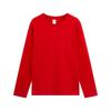 Live Broadcast 230g Heavyweight Pure Cotton Solid Color Long Sleeve T-Shirt with Printed Logo