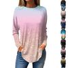 Fashion Women's Casual Long Sleeved Round Neck Printed Tops