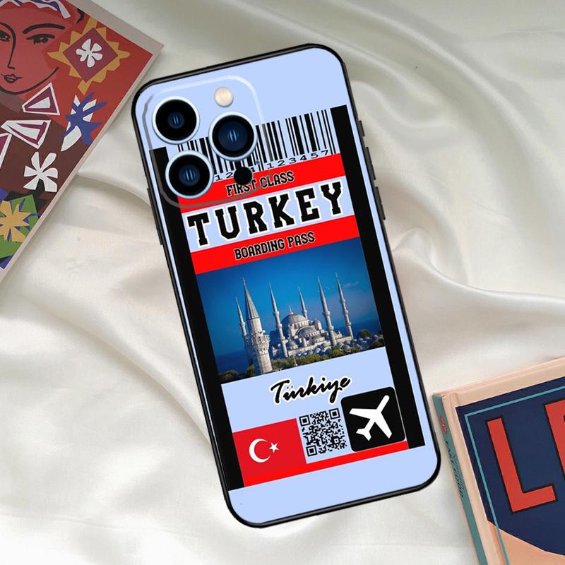

Чехол для телефона с флагом Турции для iPhone 16 15 14 13 12 11 17 Pro Max 15 16 Plus 12 Mini 16e 17 Air Funda Cover iPhone 12