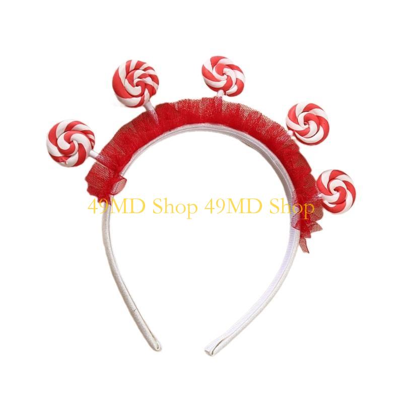 49MD COSPLAY Mädchen Prinzessinnen-Haarband Neuheit Süßigkeiten Kopfschmuck Karneval Party Handgemacht
