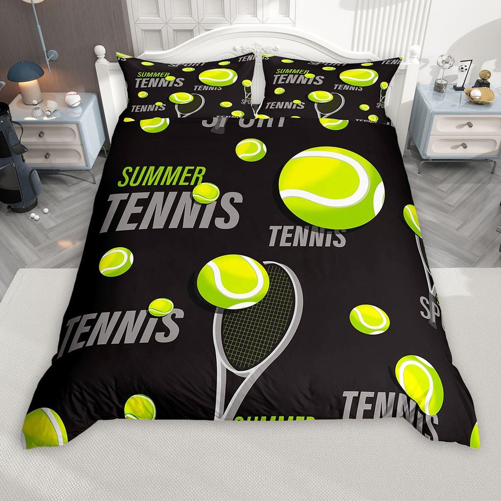 Homewish Tenis Basketbol Nevresim Seti Çocuklar Gençler için, Masa Tenisi Pickleball Yatak Seti, Spor Yorgan Kılıfı Seti